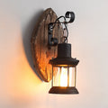 Nordic Antique Retro Vintage Industrial Wood Led Wall Lamp with Exquisite Appearance Warm Light for Bar Café Garden E27