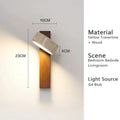 Wabi Sabi Yellow Travertine Wall Lamp with Pull Chain Switch Rotable Nordic Design LED Wood Stone Lights for Bedside Apartment