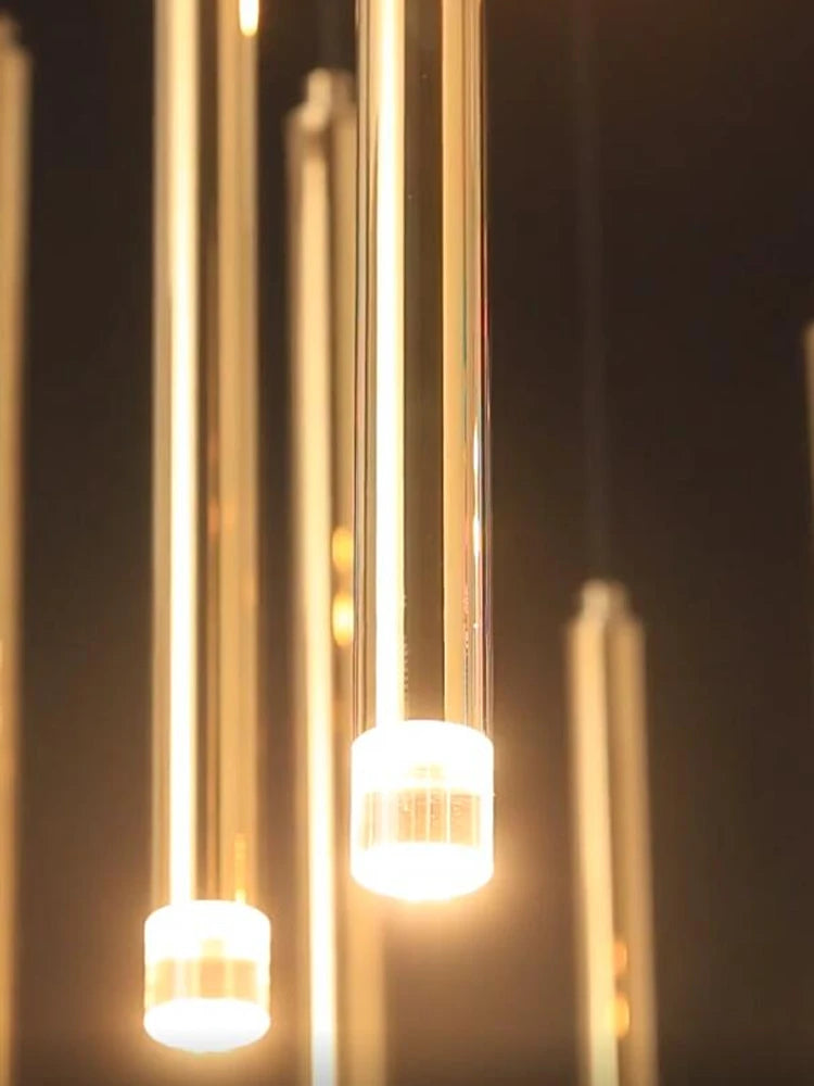 LED Chandeliers For Living Room Stairs, Modern Luxury Home Decoration, Villa Attic Ceiling Chandeliers, Hotel Interior Lighting