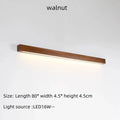 Minimalist Wooden Wall Lights LED Long Strip Design Room Background Wall Night Lamp for Bedroom Balcony Corridor Lighting