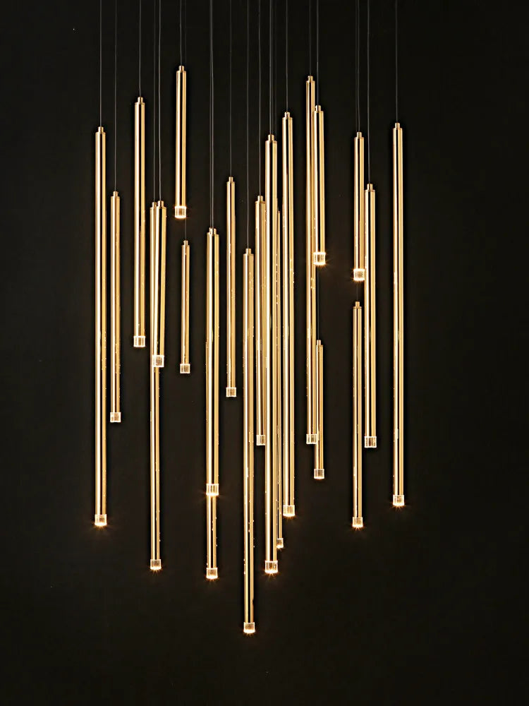 LED Chandeliers For Living Room Stairs, Modern Luxury Home Decoration, Villa Attic Ceiling Chandeliers, Hotel Interior Lighting