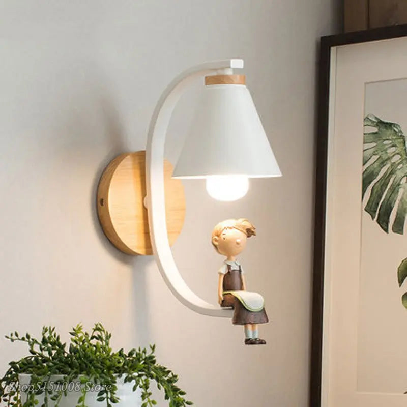 Nordic led wall lamp living room modern bedroom creative wall Luminaria bedside wall lightChildren's room decor lighting fixture