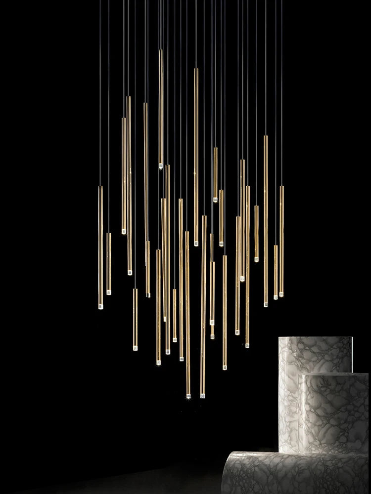 LED Chandeliers For Living Room Stairs, Modern Luxury Home Decoration, Villa Attic Ceiling Chandeliers, Hotel Interior Lighting
