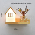 Modern Wooden Lamp Led Wall Lamps Nordic Personality Creative Green Plant Pot Home Decor Living Room Aisle Loft Light Fixtures